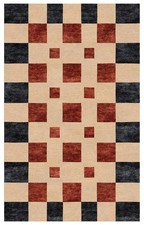 Color Red Black Beige Modern Hand Tufted Nz Wool Rug Design Luxury Carpet Rug