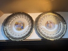 2x antike Wandteller Winterling Bavaria   Gol...