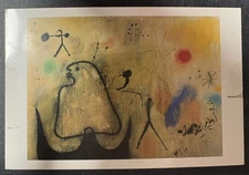 art postcard Miro Naissance du Jour