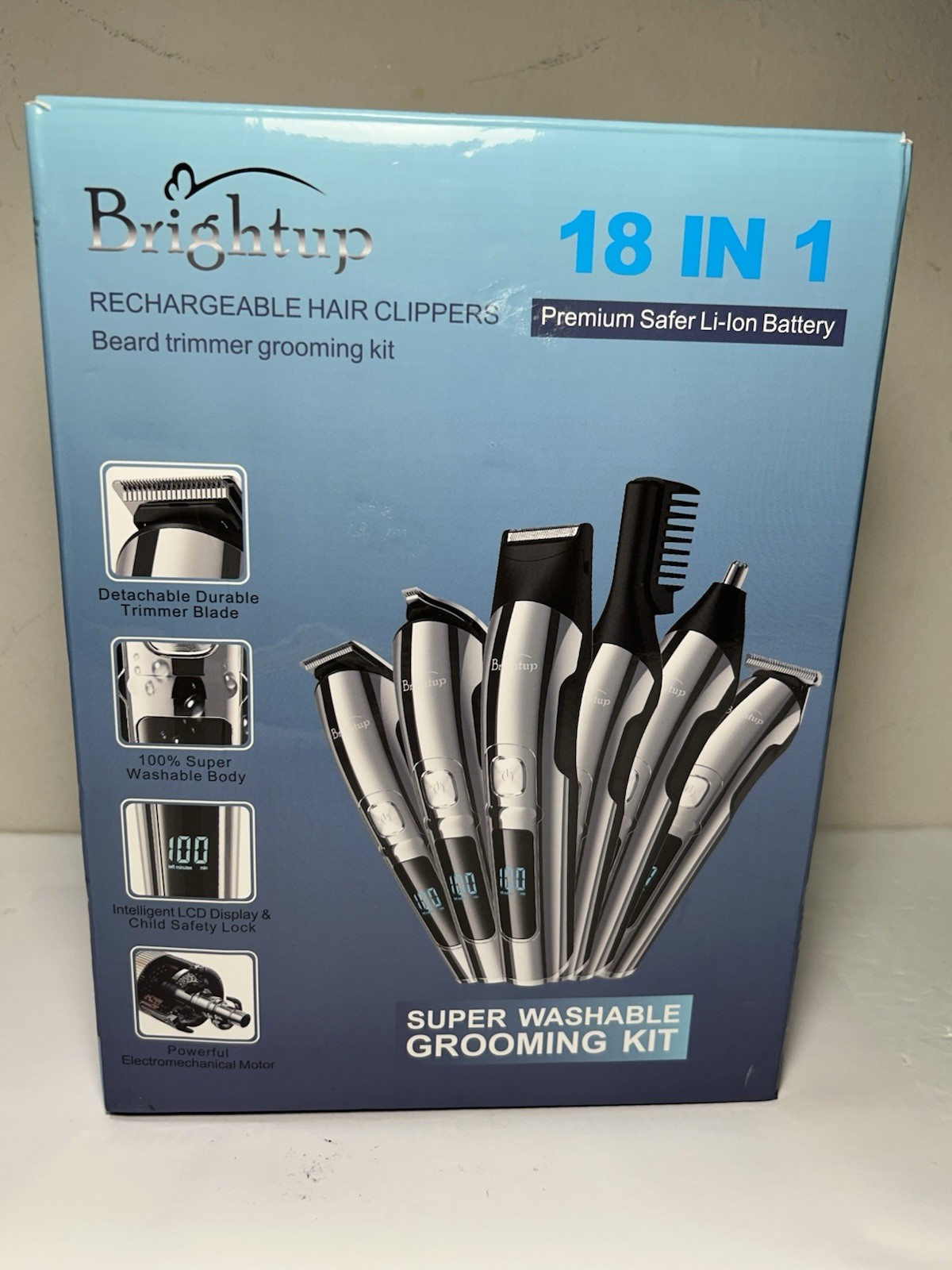 Brightup Beard 18 In 1 Trimmer Cordless Hair Clippers Rechargeable Waterproof