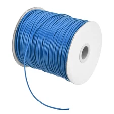 Bright Blue 1.5mm Waxed Cord 175 Yard Wax Bead Thread String for Jewelry Making