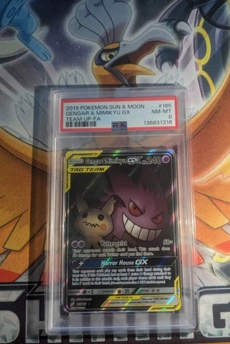 Gengar & Mimikyu GX PSA 8