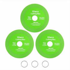 4-1/2 Inch Diamond Glass Cutting Disc for Angle Grinder 7/8 Inch Arbor 3-Pack
