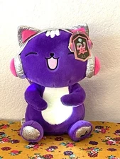F.A.O. Schwarz Glow Lights Musical Pirple Plush Cat 12”