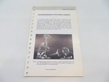 Kodak Customer Service Pamphlet AN-6 -PHOTOMICROGRAPHY WITH SIMPLE CAMERAS