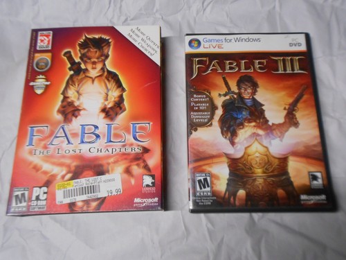 Lost Chapters + Fable III (PC, 2011) Microsoft PC DVD Windows Live Game 3D VG+