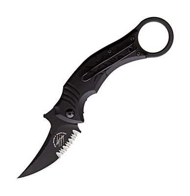 Bastinelli Creations Mako Linerlock with Serrations.
