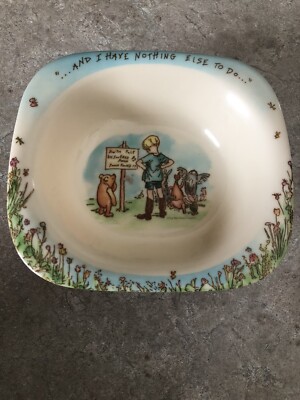 Pooh ..And I Have Nothing Else To Do Plastic Bowl EUC!