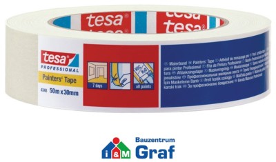 tesa tesakrepp Malerband Malerkrepp Kreppband Abdeckband, 50 m x 30 mm /#870763