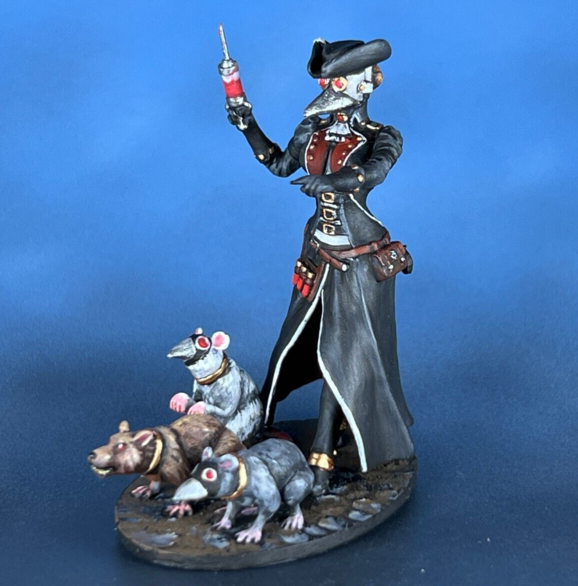 Action Figure Steampunk Plague Doctor Girl 40mm Tabletop Miniature