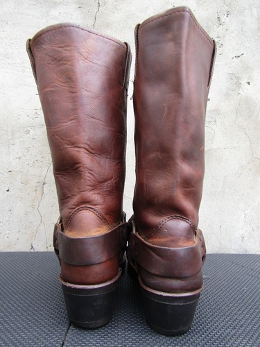 Frye Harness Engineer Boots Womens 7 M Square Toe Brown Leather USA Made - Imagen 9 de 10
