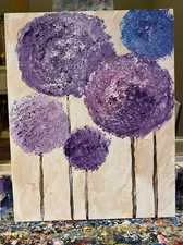 Abstract Flowers ,landscape original paintings on canvas 8/10,gift,forest
