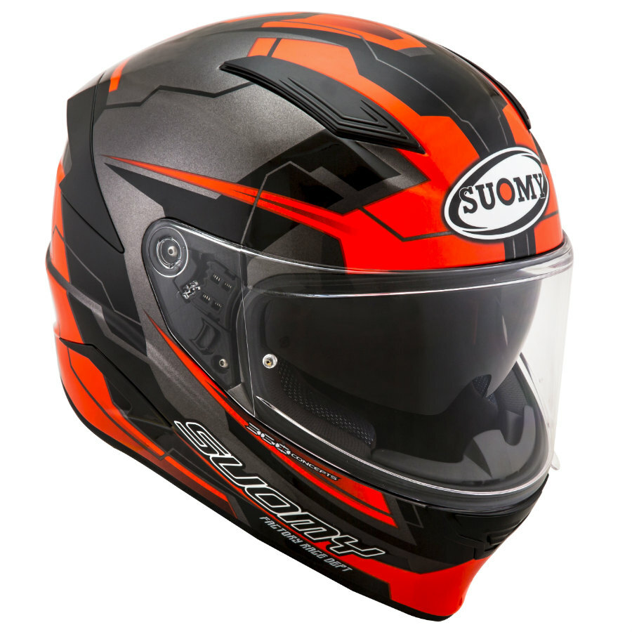 SUOMY SPEEDSTAR Camshaft Grey Orange Fiber Carbon Helmet Casque Integral  Helm