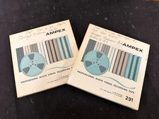 Pair of Ampex Model 291 - 1/4" 7" Reel 1200' 1.5 Mil Tape - Opera Content