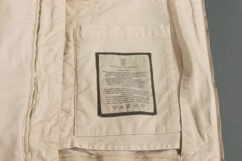NWT $2995 Brunello Cucinelli Men's Bomber Jacket With Logo Hardware 46/36US A238 image 7