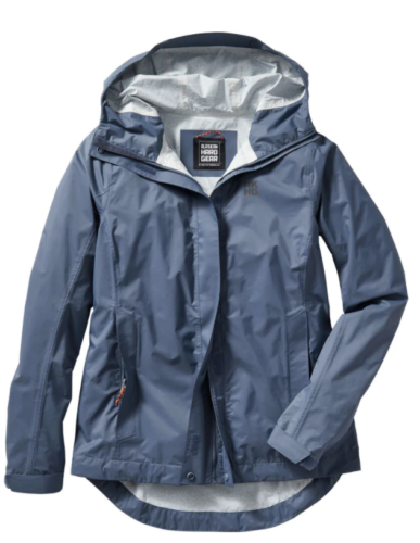 Duluth Trading Company Women's AKHG Olympic Coast Rain Jacket NWT Small Blue