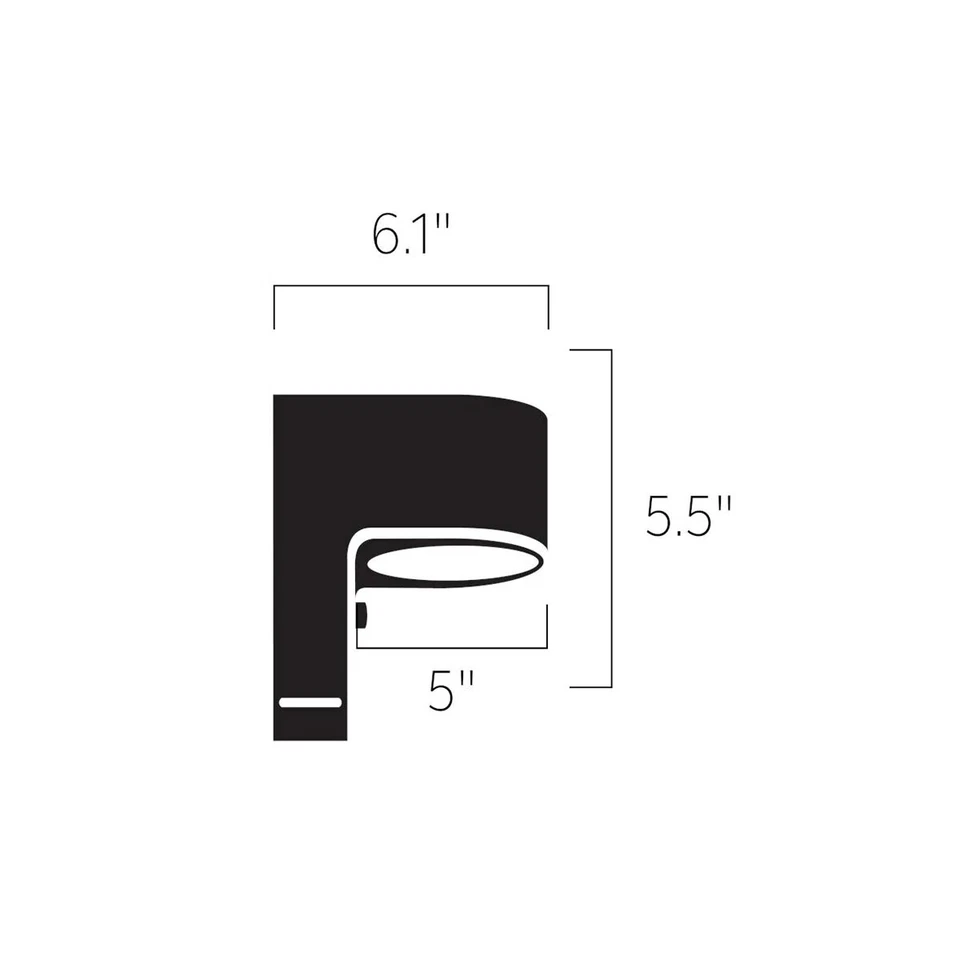 Kichler 11077AZT - 6" LED Aplique de Pared Exterior - Bronce Arquitectónico Foto 3 de 3