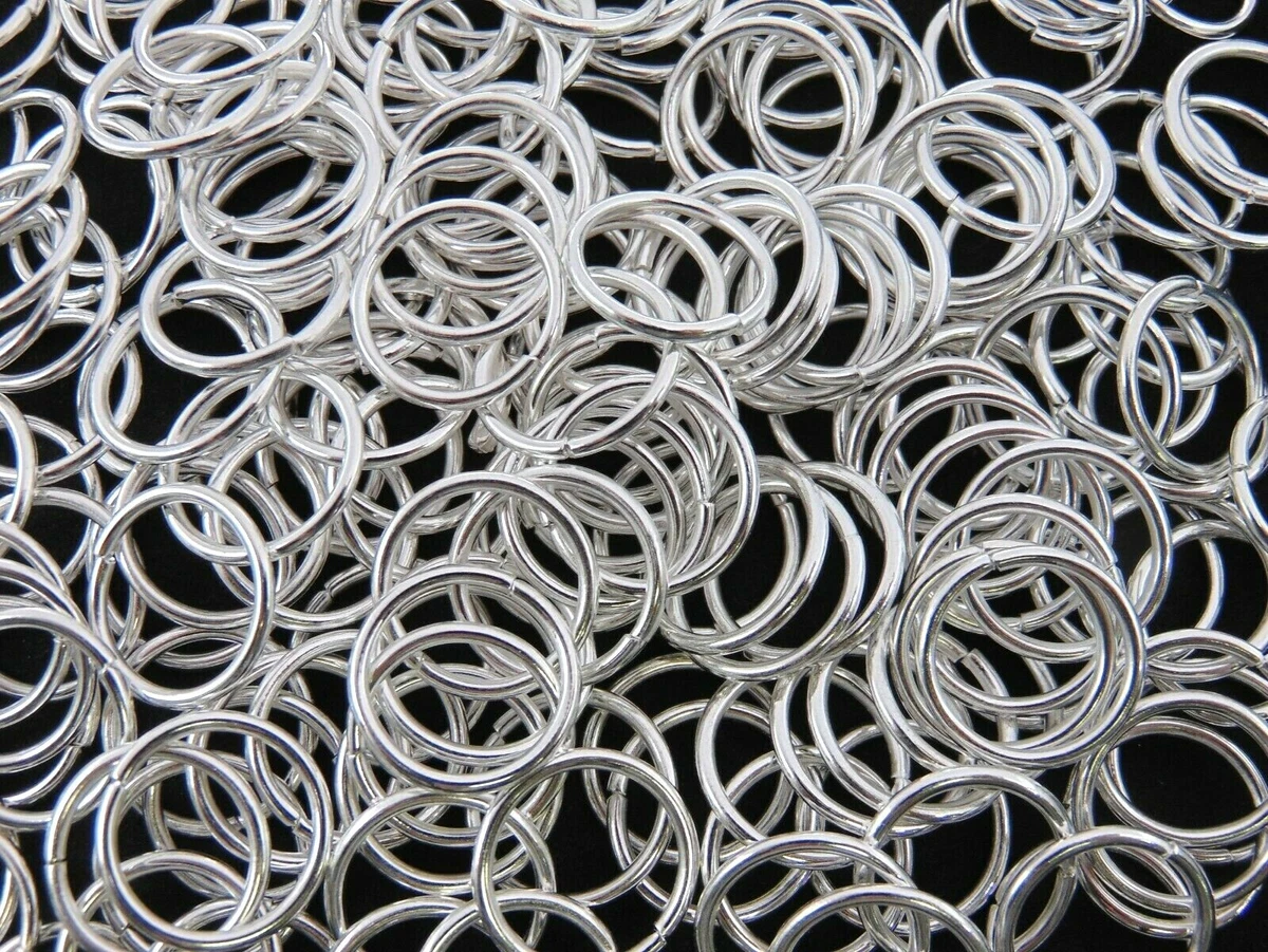 EXTRA LARGE SILVER PLATED JUMP RINGS 12mm 14mm 16mm 18mm 20mm 22mm UK  SELLER