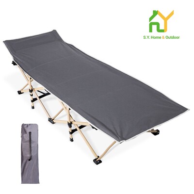 Portable Folding Bed Suitable Camping Cot, Folding Bed Camping Cot, Grey