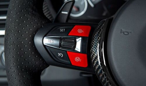 BMW RED M1 M2 BUTTONS FOR M3 M4 M5 M6 X5M X6M F80 F82 F83 F10 F06 F15 F16 - Picture 1 of 5