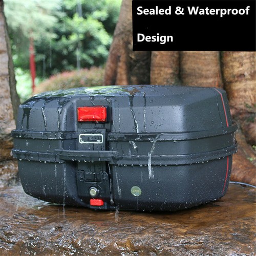 45L Motorcycle Scooter Rear Box Tail Luggage Storage Large Case Black
