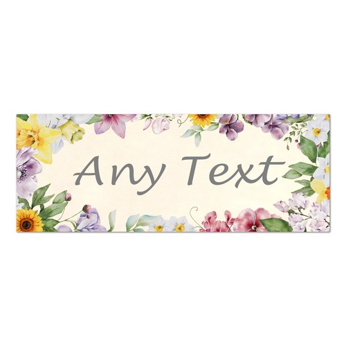 Personalised Any Name / Text METAL Floral Door Sign Plaque. Wall Decor Gift Idea - Picture 3 of 5