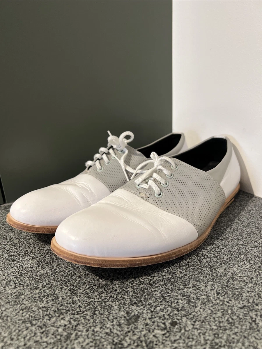 grey and white dress shoes Men's 98105 Slip On Pointed Toe Loafers Dress Shoes (6)