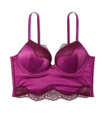Victoria s Secret Bombshell Add 2 cup sizes Corset Top 34 C *Raspberry Cooler* 
