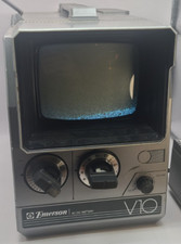 Vintage Emerson V-10 Portable Television from 1982 - AC/DC/Battery - 5" - Rare!