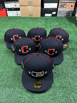 Lot 6x Sample New Era 2019 MLB All Star Game Cleveland Guardians Hats