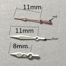 11mm Red Second Hand Silver Trim Watch Hands for Miyota 2315 2035 2036 2115 2305