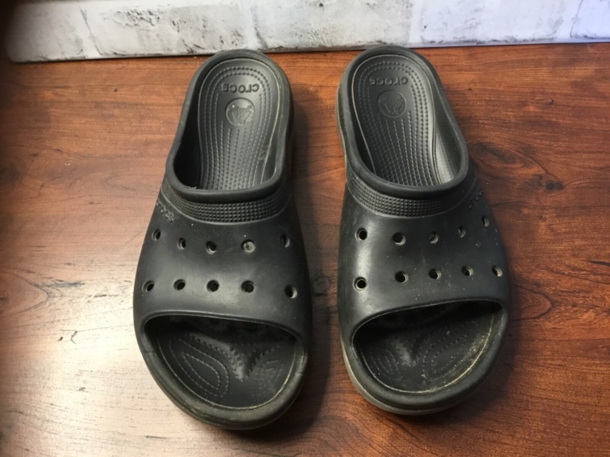 Croc’s black slide on sandal men’s 12 Amazon.com | Crocs Men main image 2