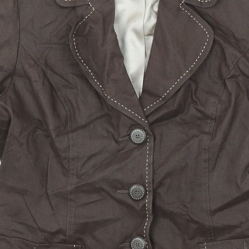 Debenhams Womens Brown Jacket Blazer Size 14 - Picture 8 of 10