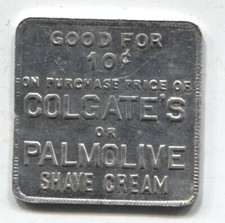 Colgate Palmolive Shave Cream GF 10c On Purchase Aluminum 28mm See Scans