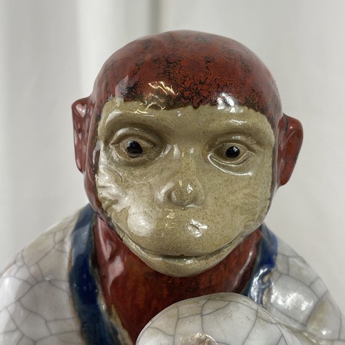 Vintage porcelain figurine anthropomorphic Chinese zodiac Monkey 20th Century - Picture 7 of 10