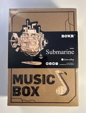 ROKR AM680 Submarine Music Box 3D wooden puzzle Laser Cutting 