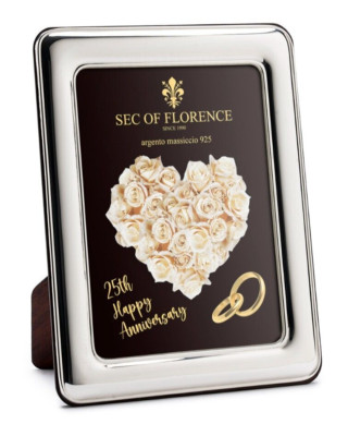 10x8'' Solid 925 Sterling Silver Photo Frame 25th Wedding 7304/20x30*H25*CB*USA