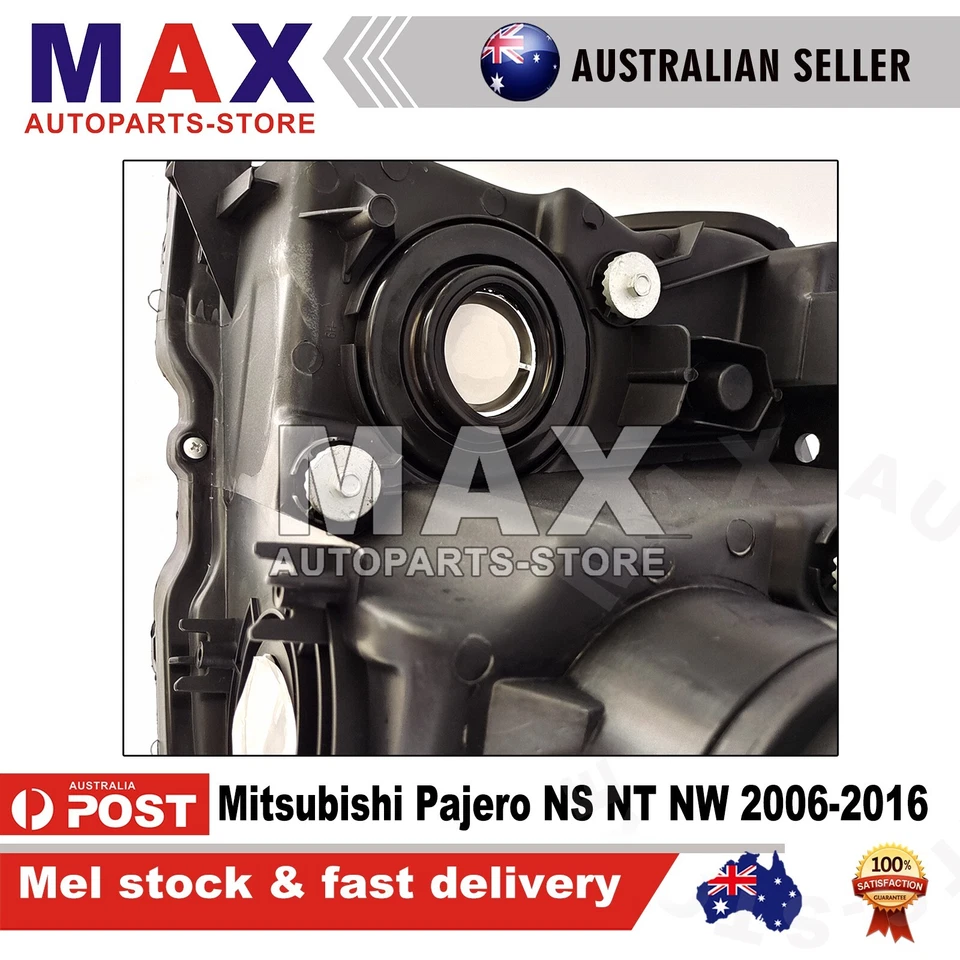 Pair Headlights For Mitsubishi Pajero NS NT NW 2006-2010 W/Electric Motor LH RH - image 4 of 4
