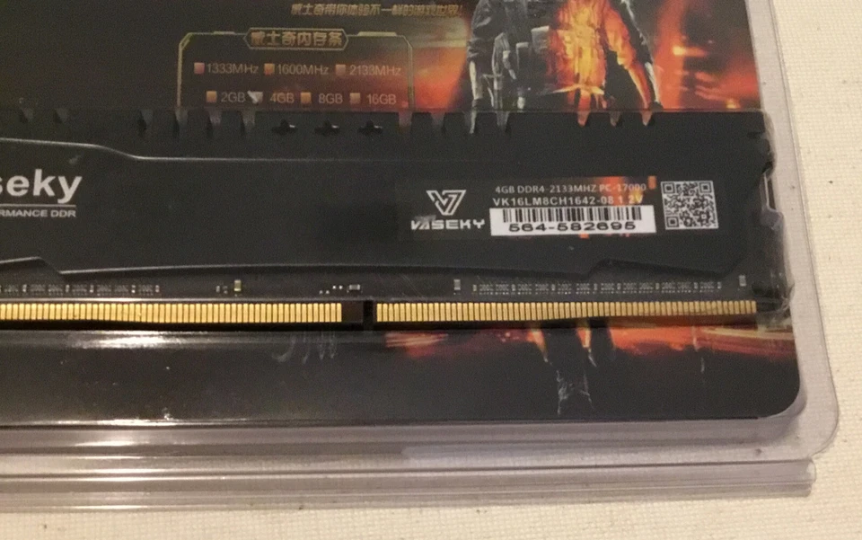 Gaming :PC RAM DDR4 4GBHeatsink By Vaseky PC4 2133 Computer Memory PC4-17000 NEW - Image 4 of 4