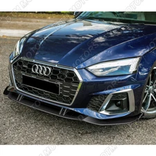 For 20-22 Audi A5 S5 Sportback Carbon Fiber Front Bumper Lip Body Kit Spoiler