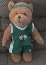Boston Celtics NBA 2008 Bear Plush with Basketball Uniform & Green Headband
