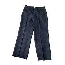 Talbots Dress Pants Wide Leg 100 Wool Women's 10 Fully Lined Plaid Made in USA