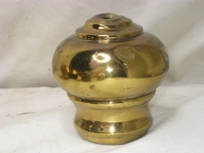 1 small vintage brass finial accent salvaged bed topper top pole post part