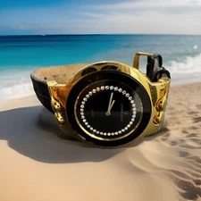 Universal Géneve Quartz Watch 18 K Gold Electroplated Sapphire Crystal 533.190