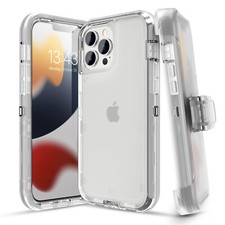 For iPhone 14 Pro Max/14Pro/ Shockproof Defender Case Cover W/Belt Clip Holster