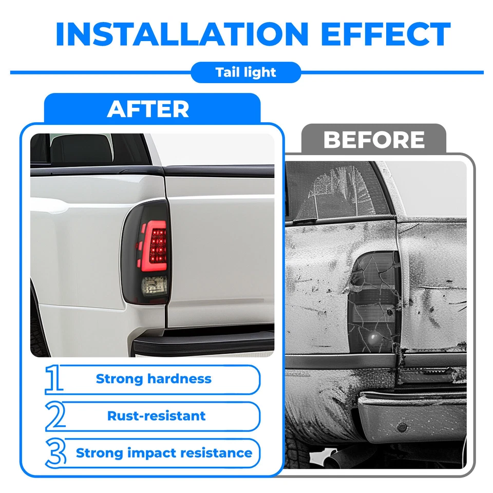 LED Tail Lights For 1999-06 Chevy Silverado 1999-02 GMC Sierra 1500 2500 HD 3500 - Image 4 of 4