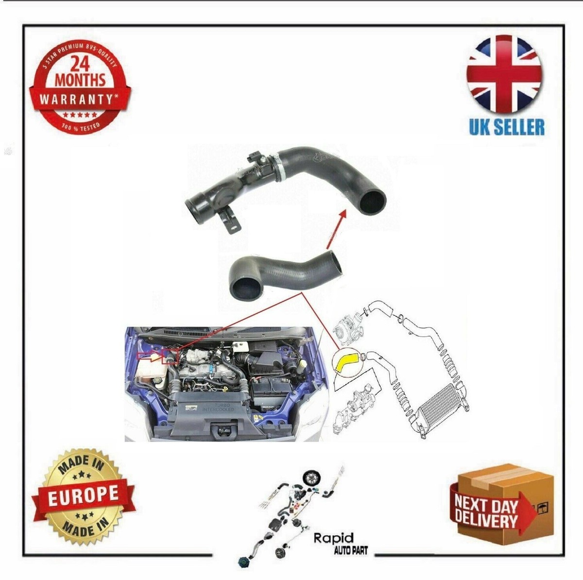 Turbo Schlauch Für Ford Transit Connect 1.8 TDCI - Intercooler Hose AGR