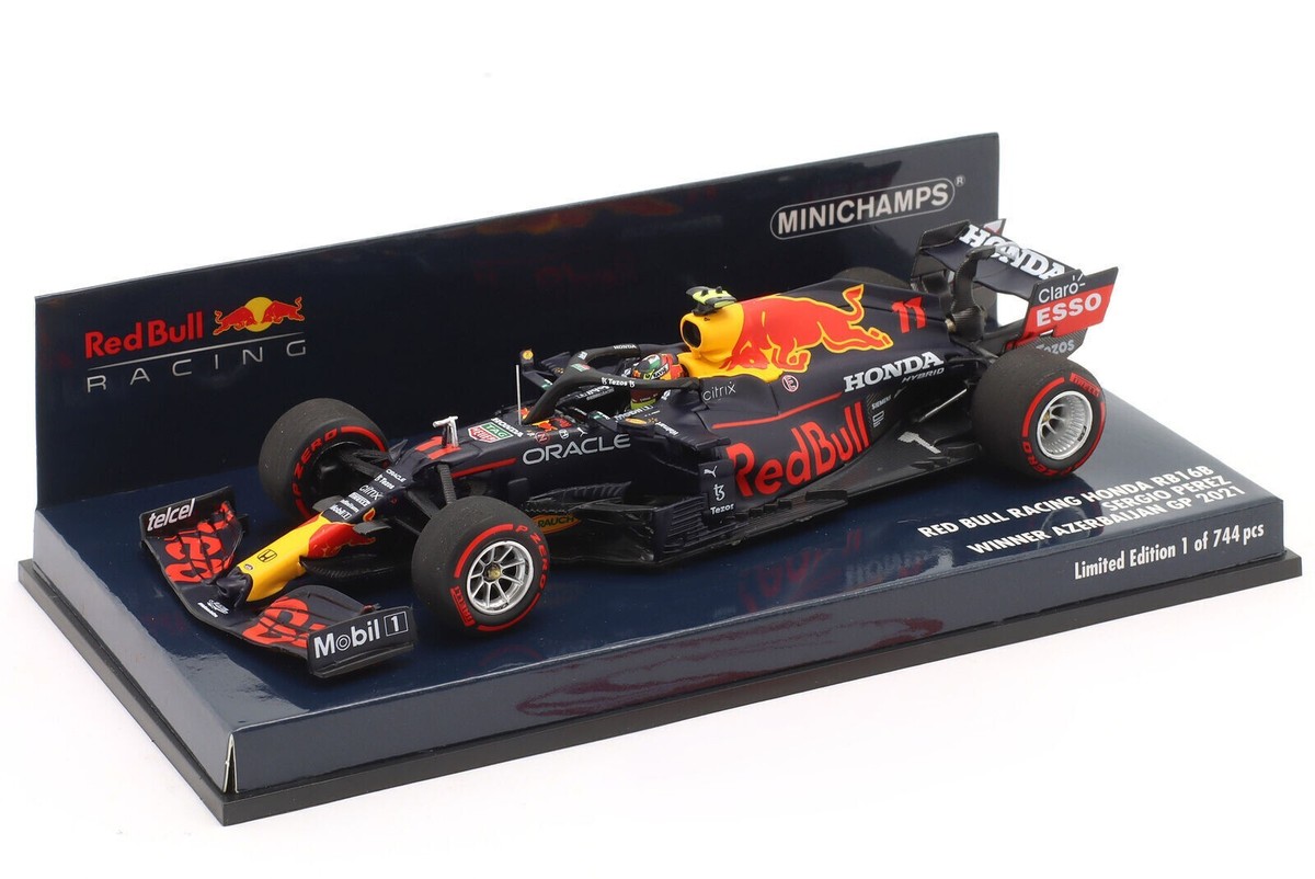 Model Car 1:43 F1 Minichamps Red Bull RB16B Perez Winner