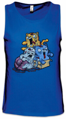 Zombie Cats Herren Tank Top Katzen Kätzchen Kater Katze Cat Walking Kitty Dead