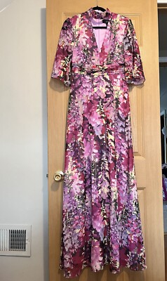 Laundry by Shelli Segal Floral Elbow Sleeve Maxi Dress | eBay Laundry by Shelli Segal Floral Elbow Sleeve Maxi Dress | eBay